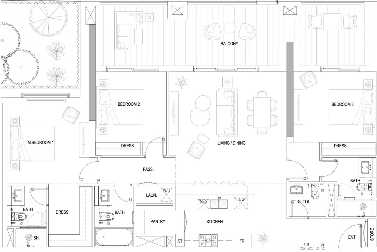 3 BR