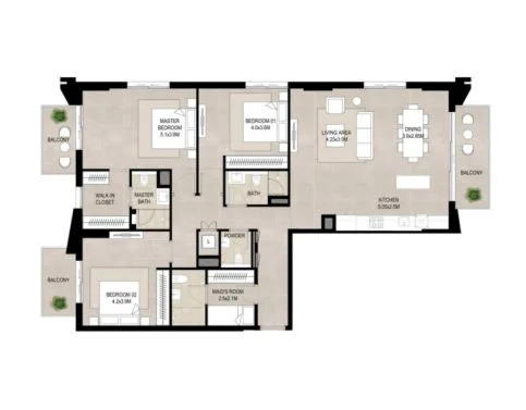 3 BR Apartment