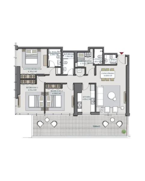 3 BR Apartment