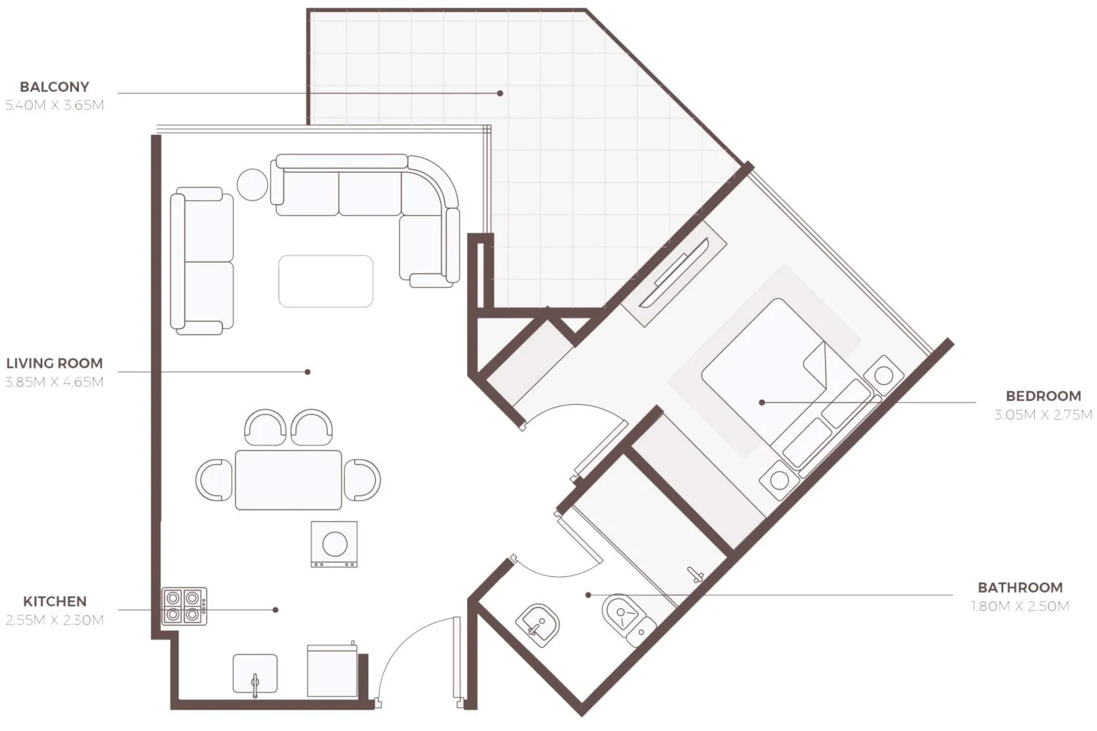 1 BR Apartment