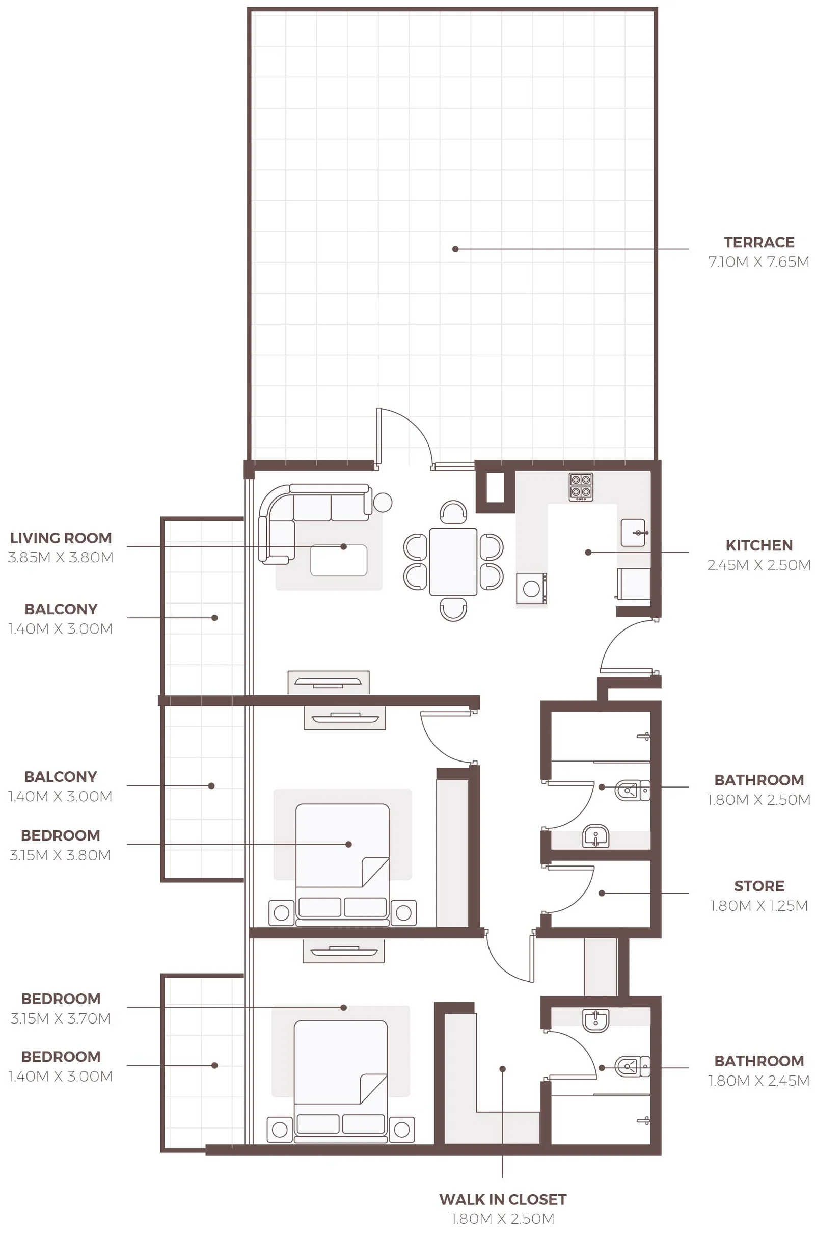 2 BR Apartment