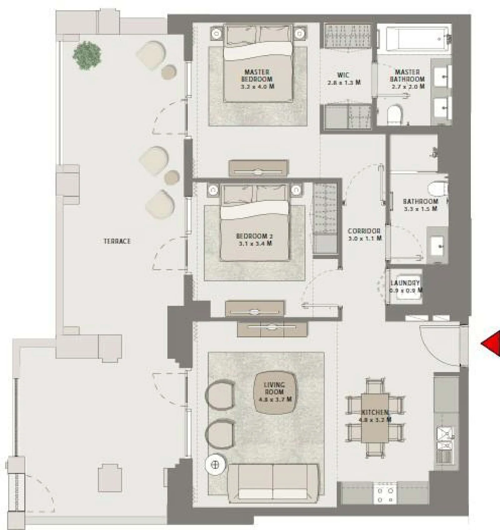 2 BR Aparmtent 