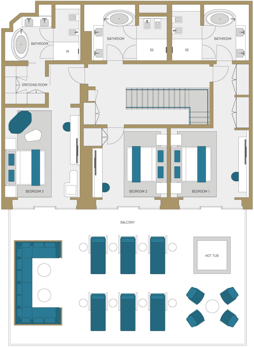 3 BR Unit