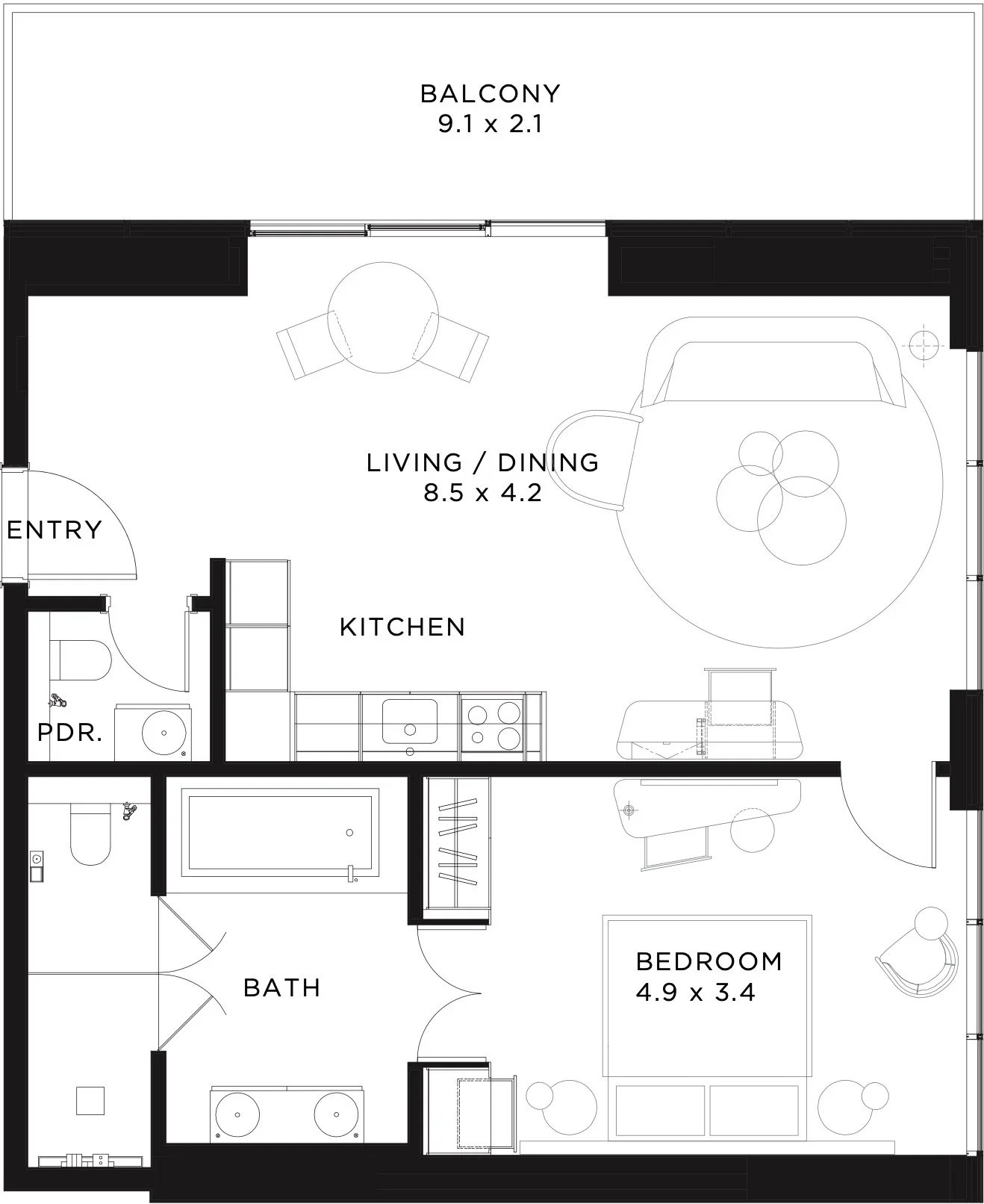 1 BR Apartment