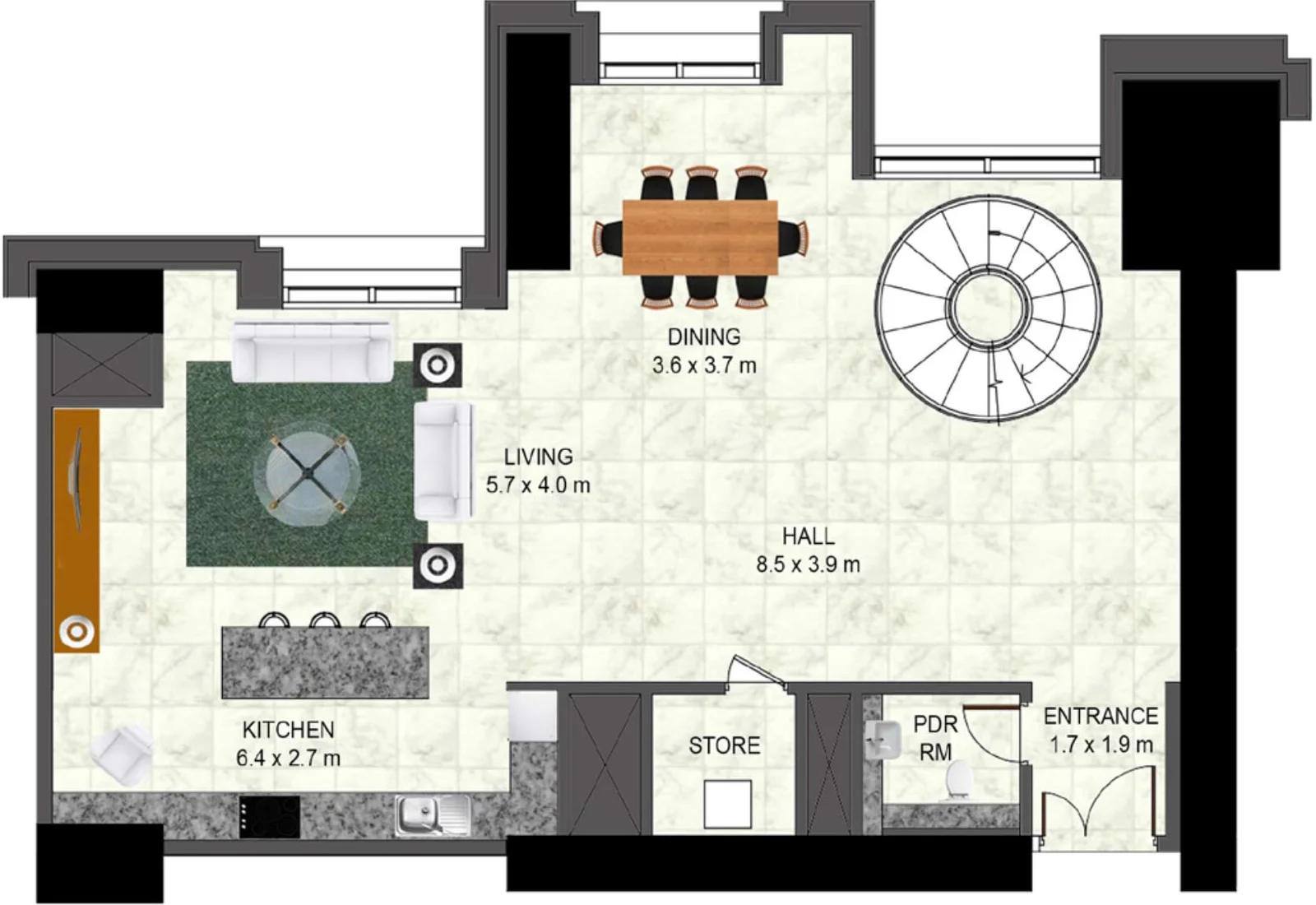 1 BR