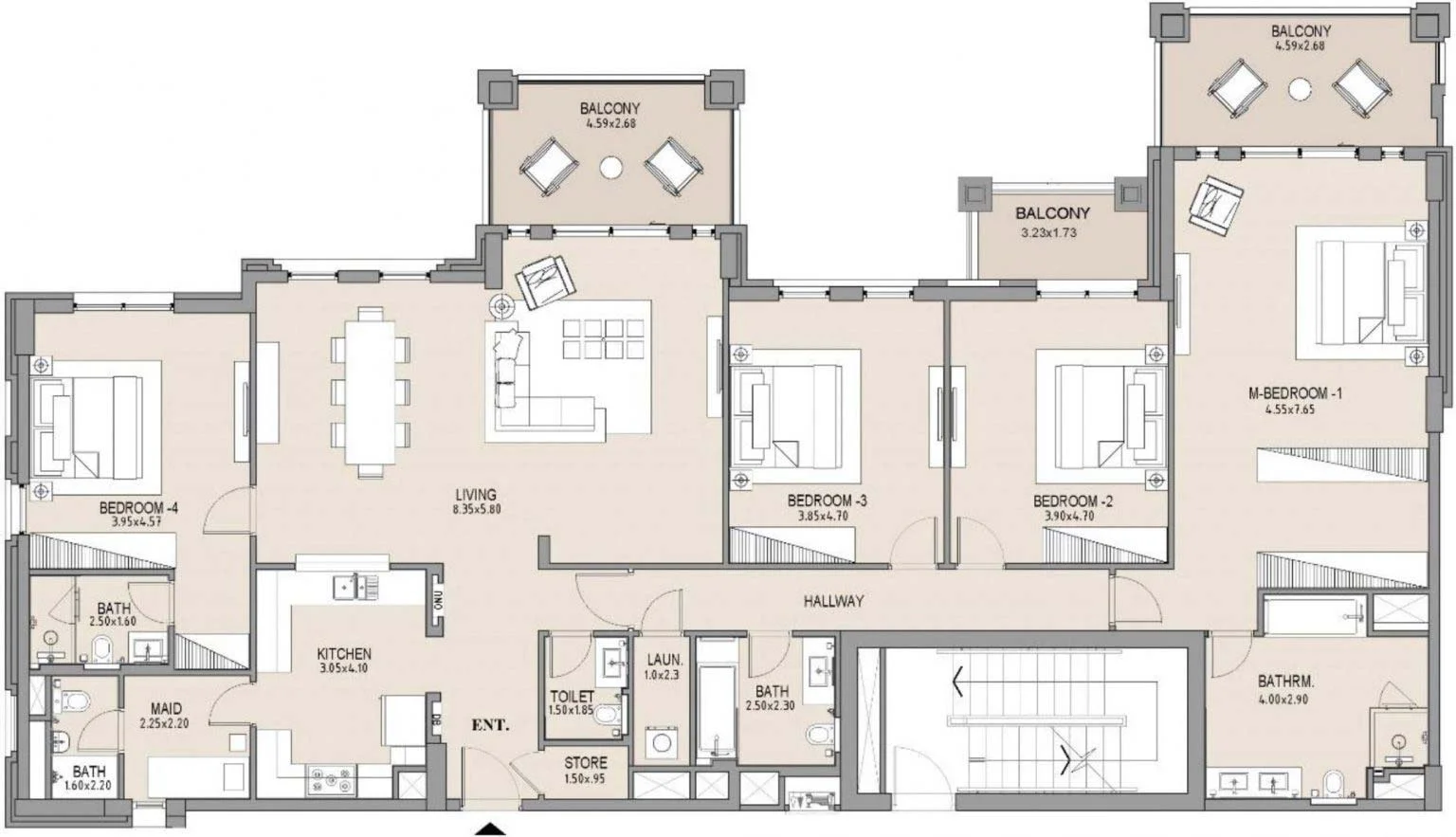 4 BR Apartment