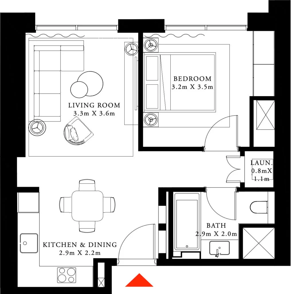 1 BR Apartment