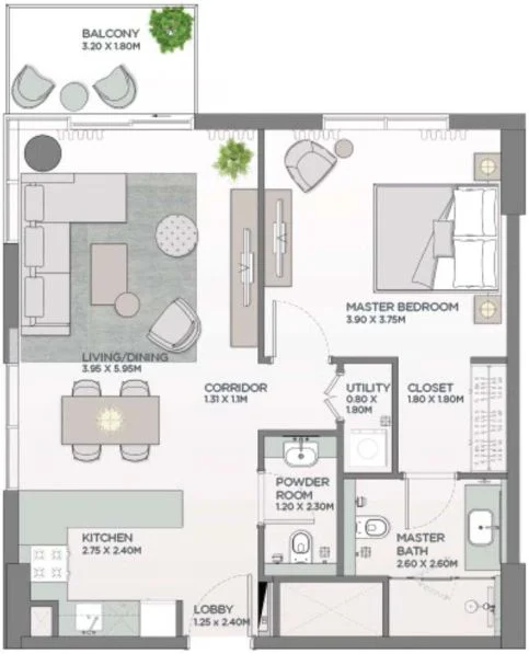 1 BR Apartments
