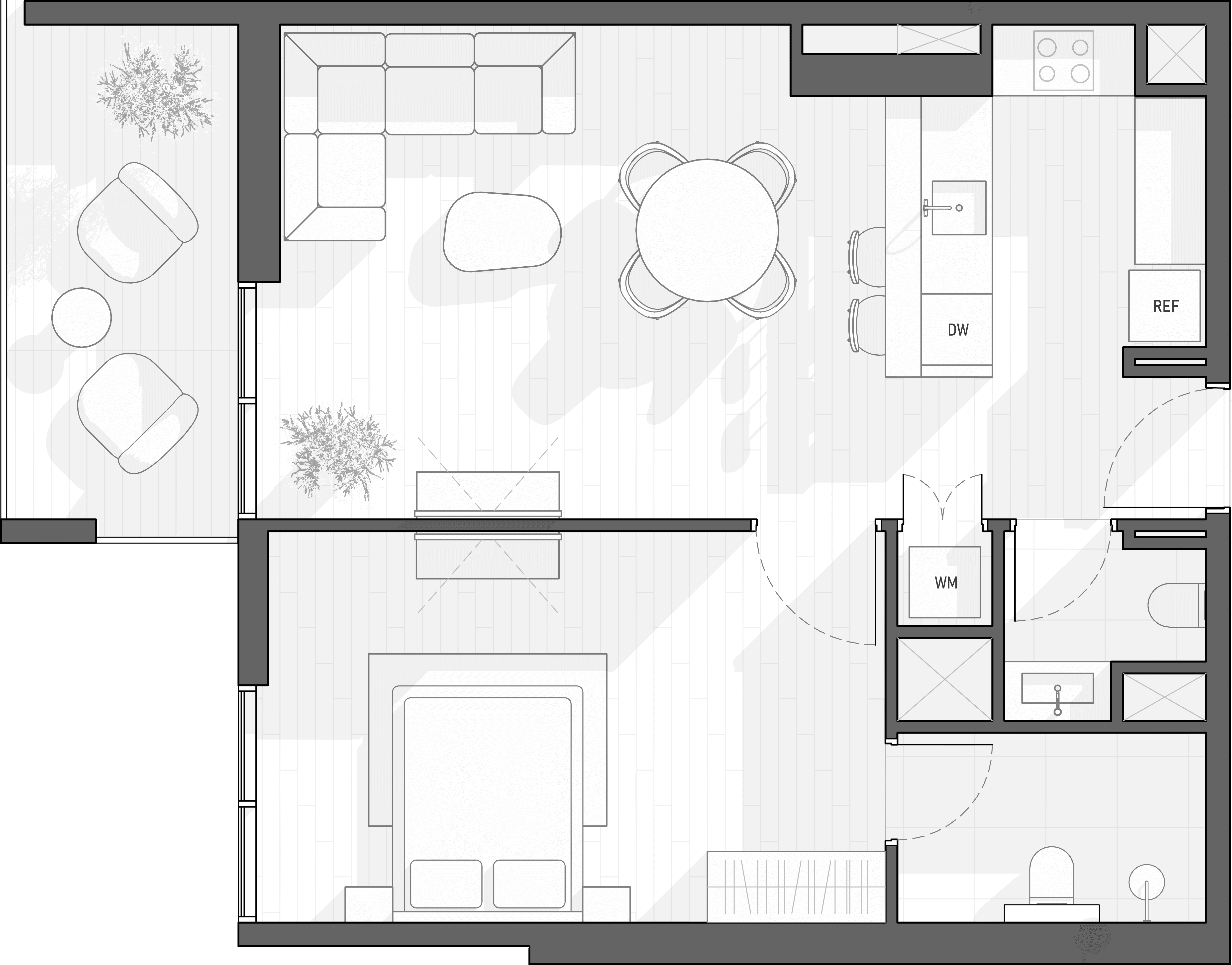 1 BR Apartment