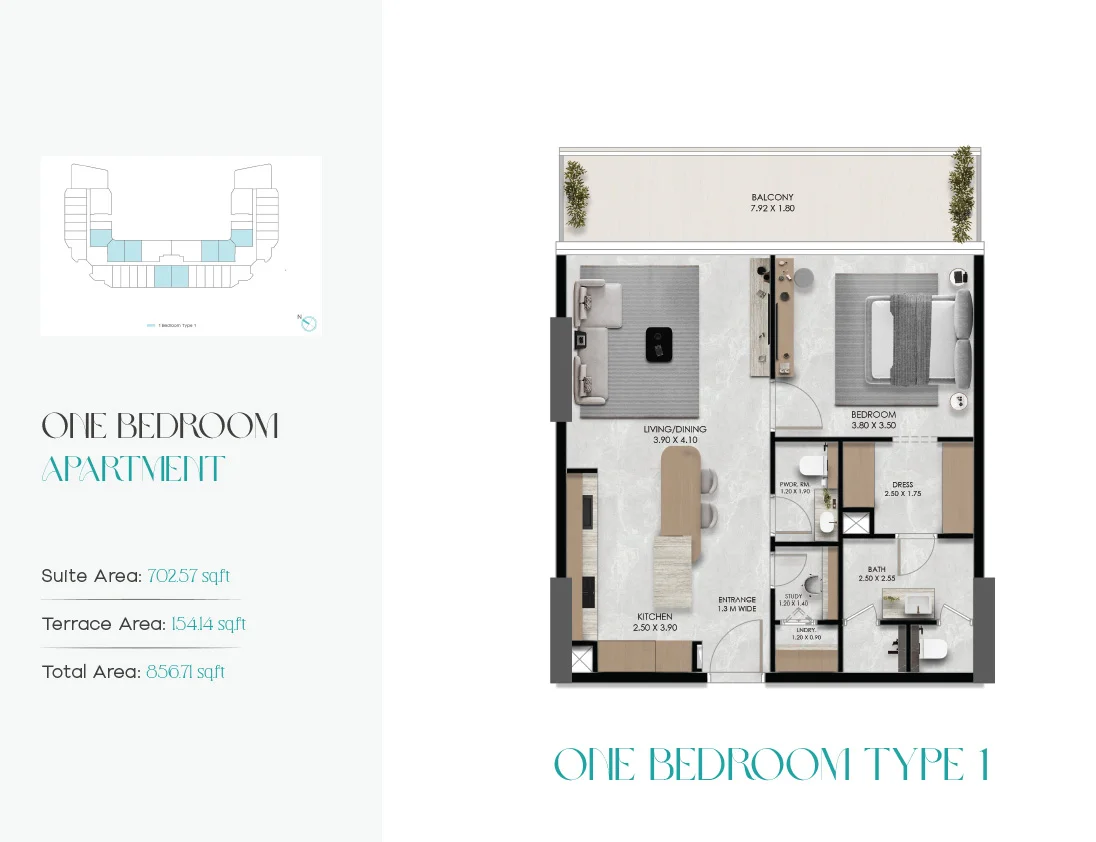 1 BR Apartment