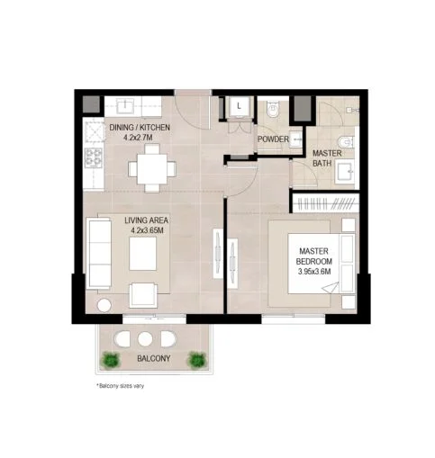 1 BR Apartment