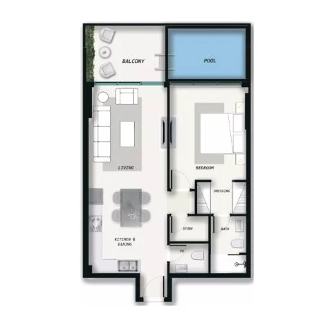 1 BR Apartment