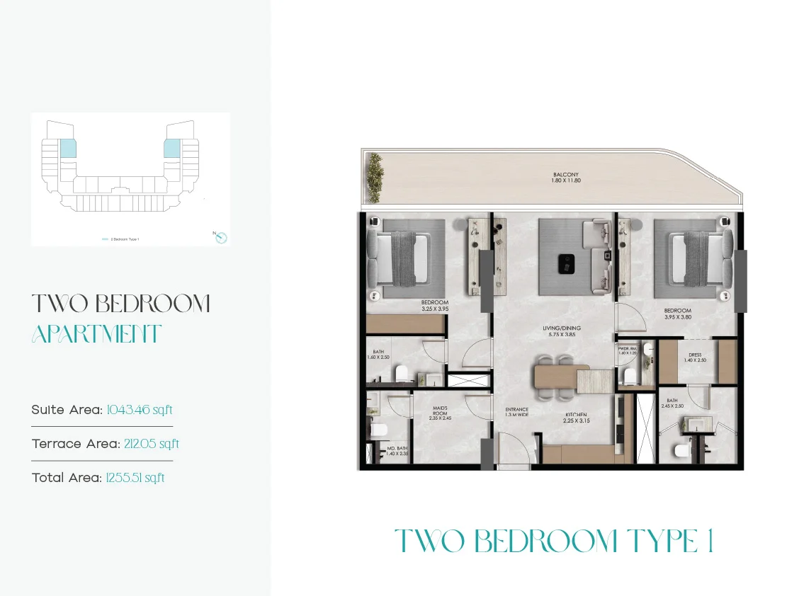 2 BR Apartment
