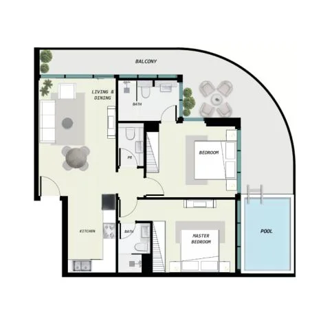 2 BR Apartment