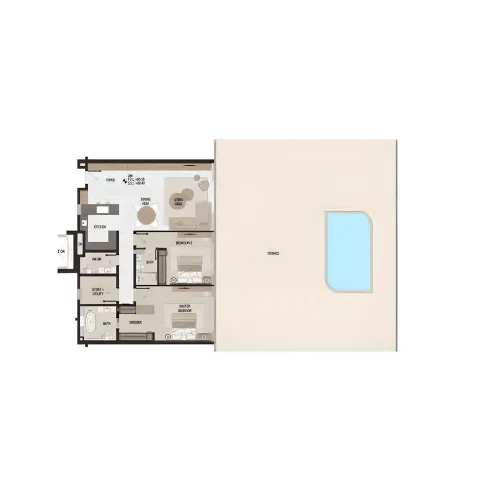 2 BR Apartment