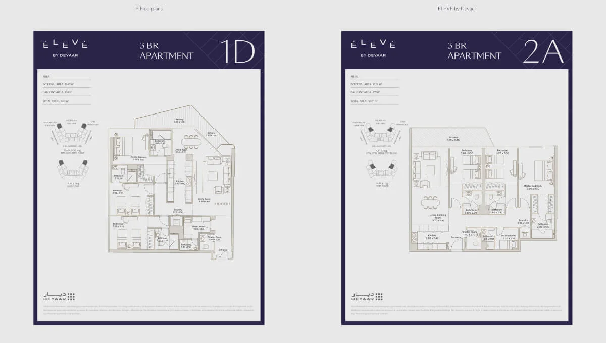 3 BR Apartments