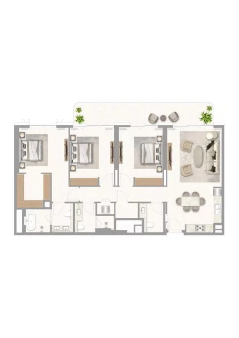 3 BR Apartments