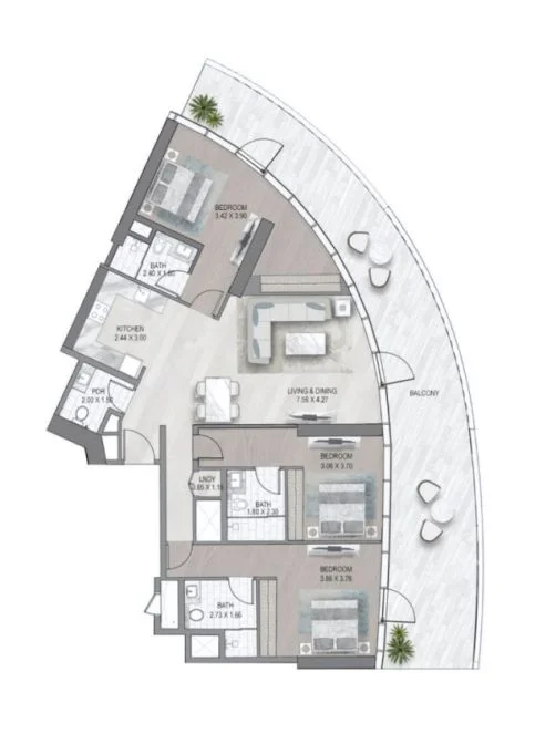 2 BR Apartments