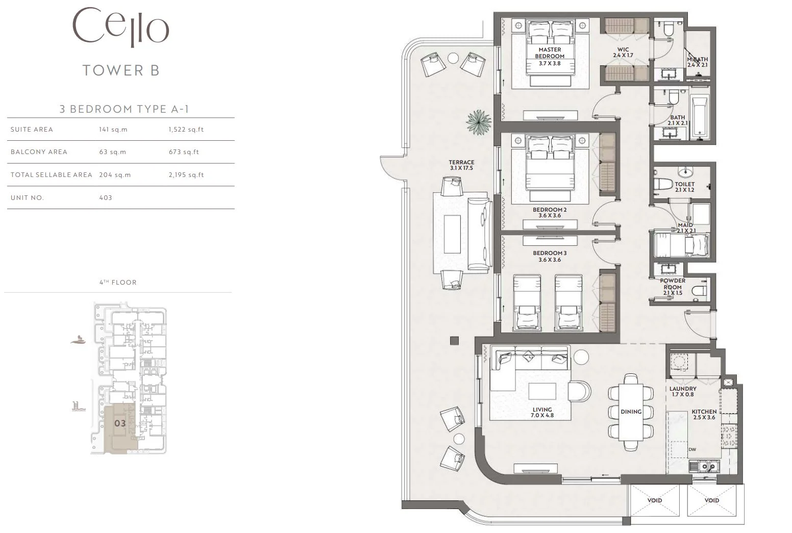 3 BR