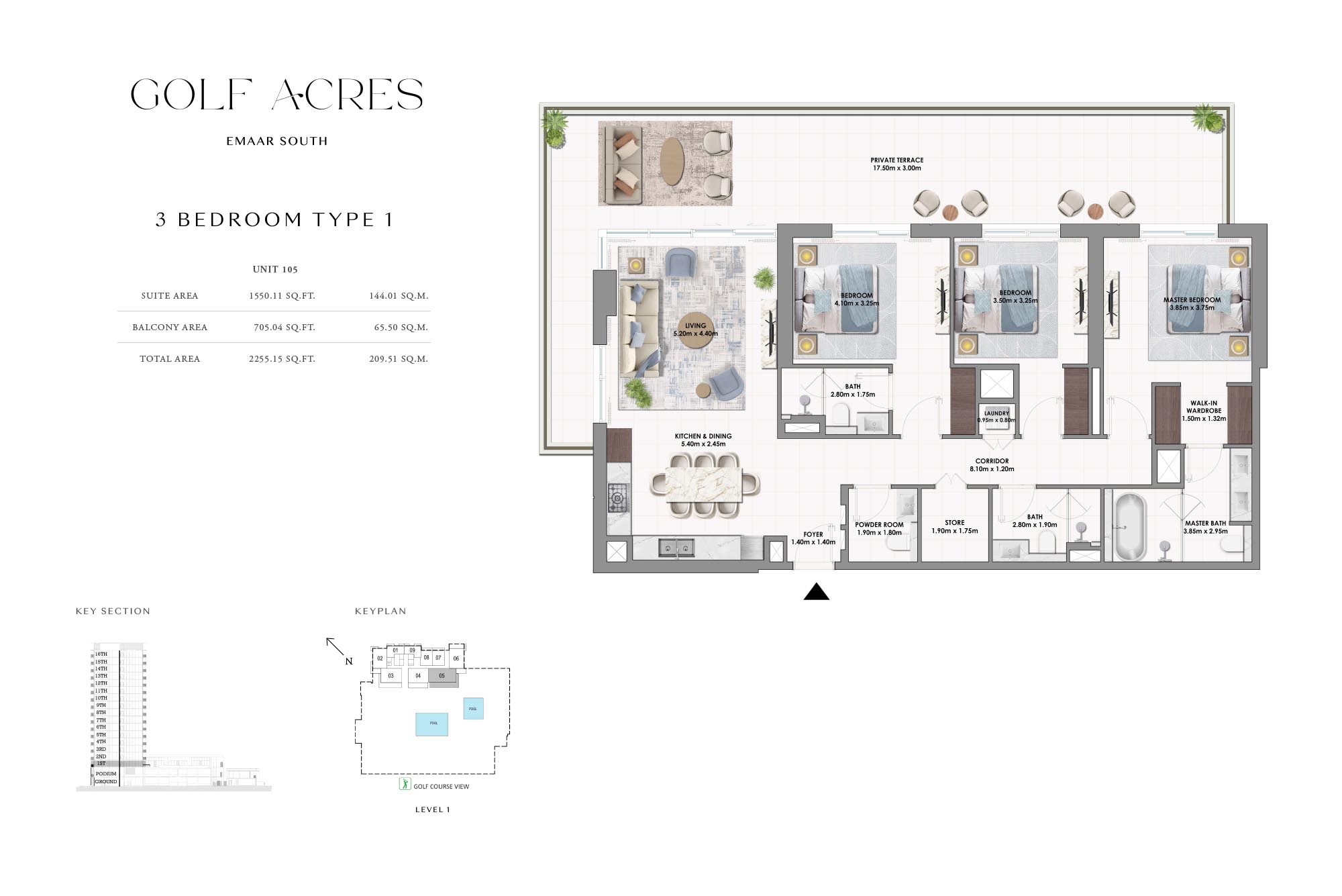 3 BR Apartment
