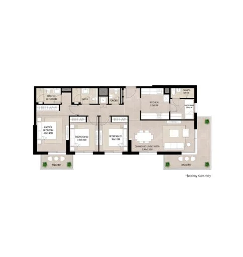 3 BR Apartment
