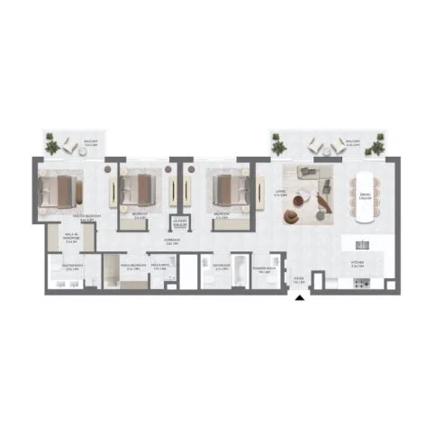 3 BR Apartment