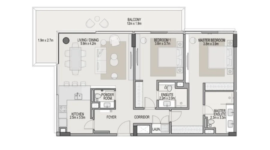 2 BR Apartments