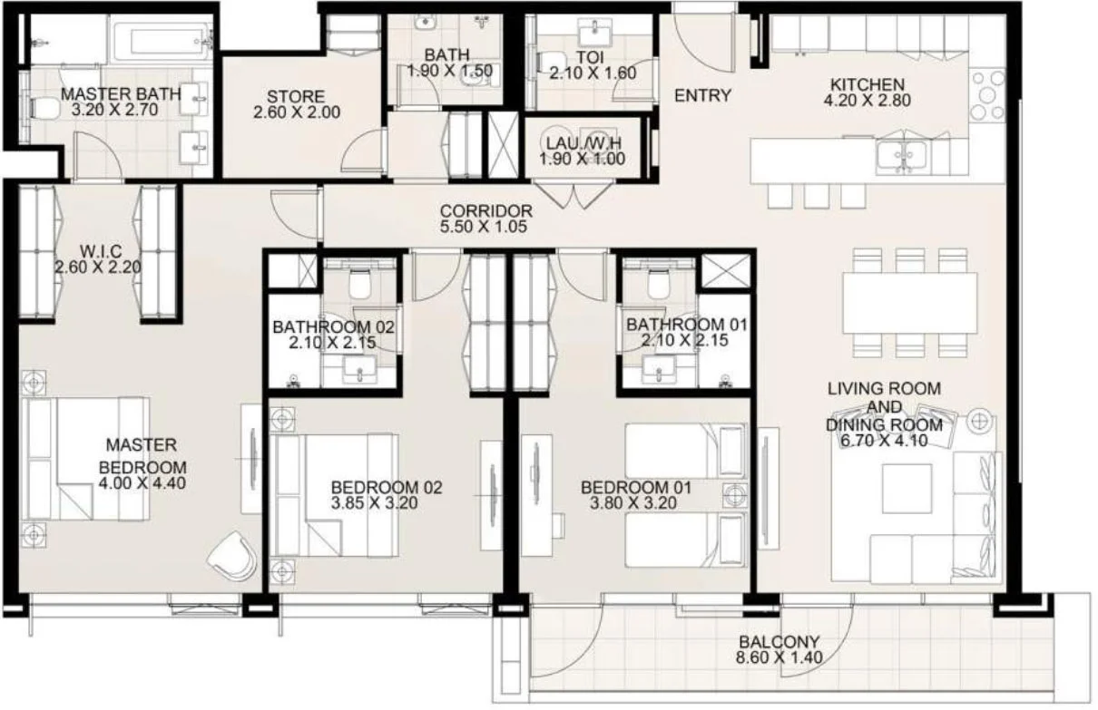 3 BR