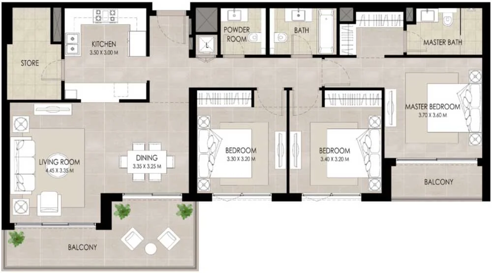 3 BR