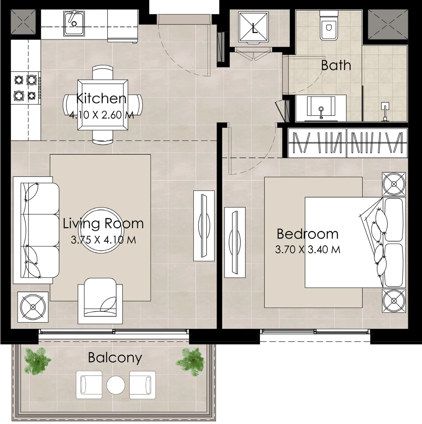 1 BR