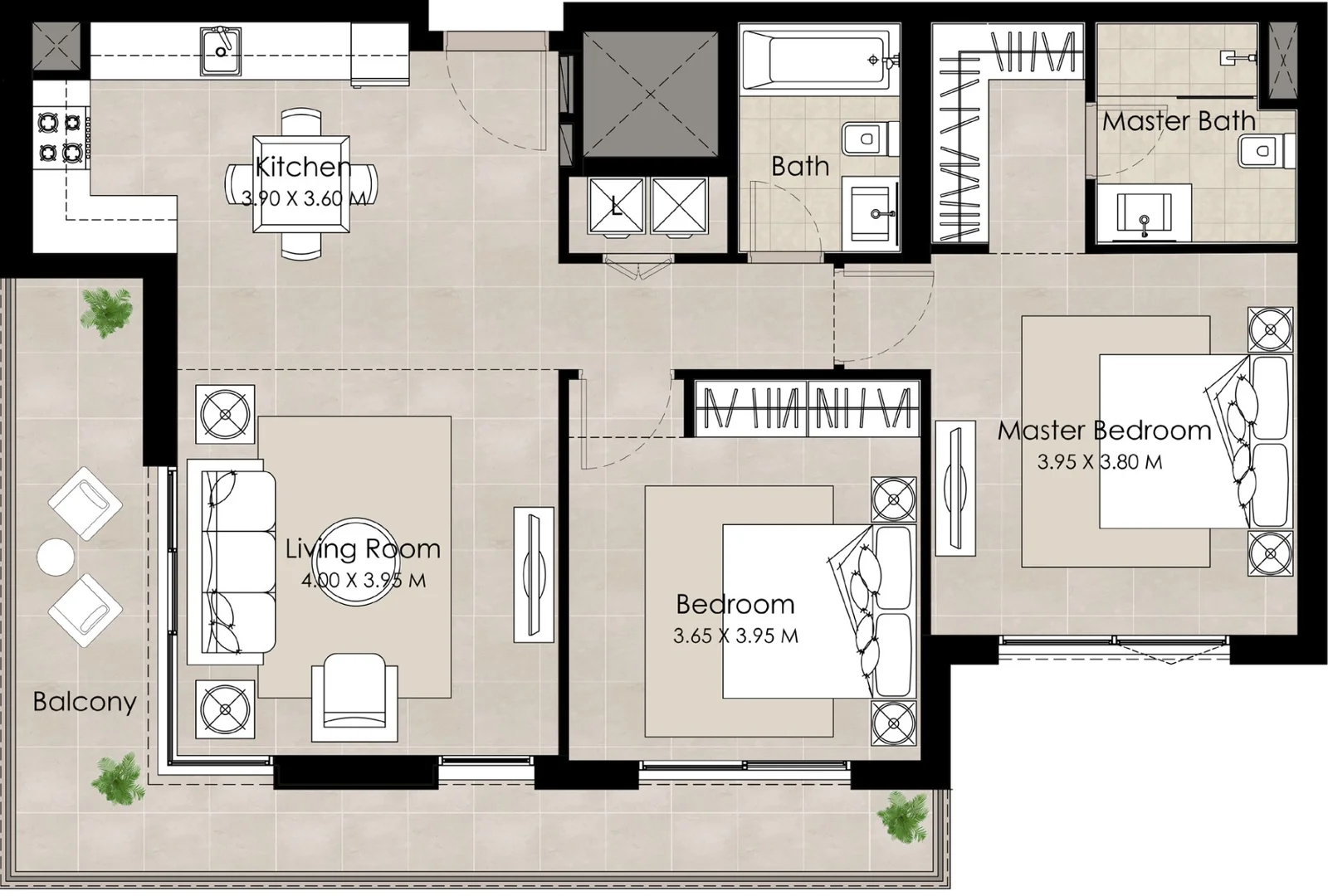 2 BR