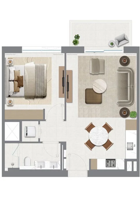 1 BR Apartment