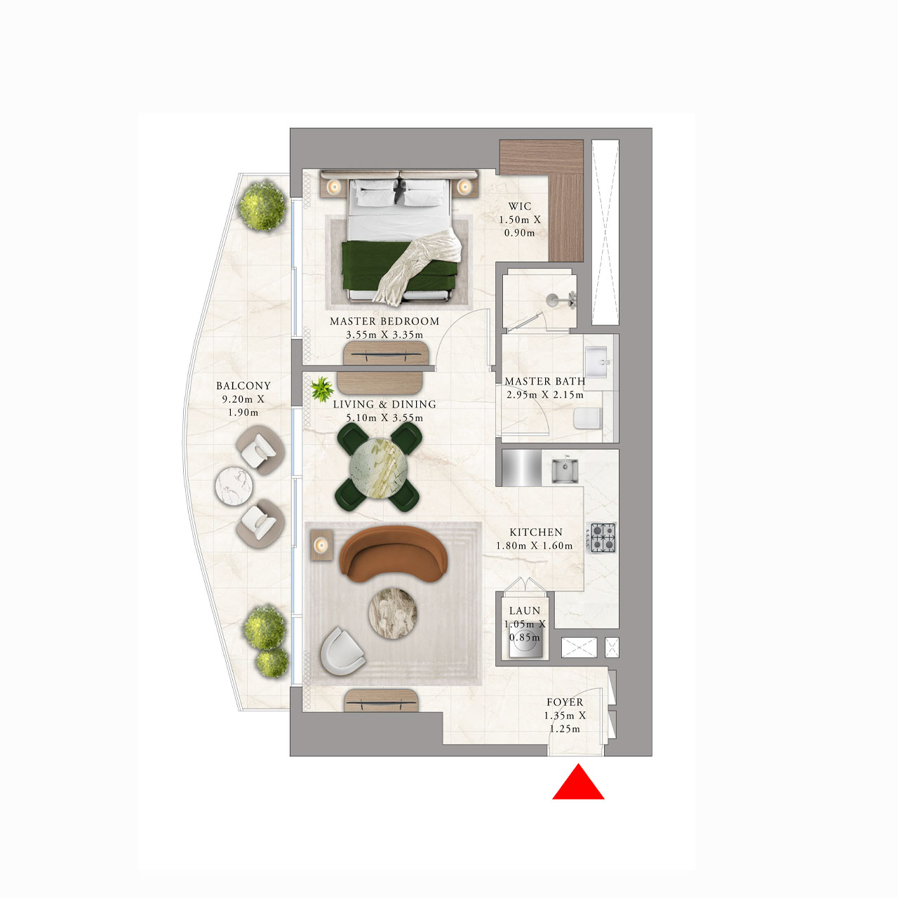 1 BR Apartment