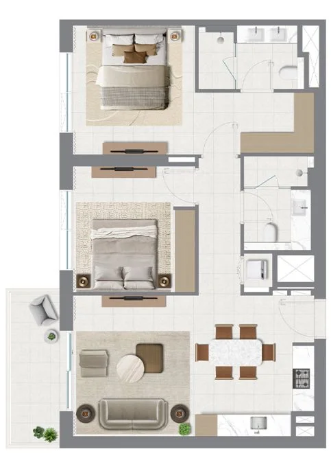 2 BR Apartment