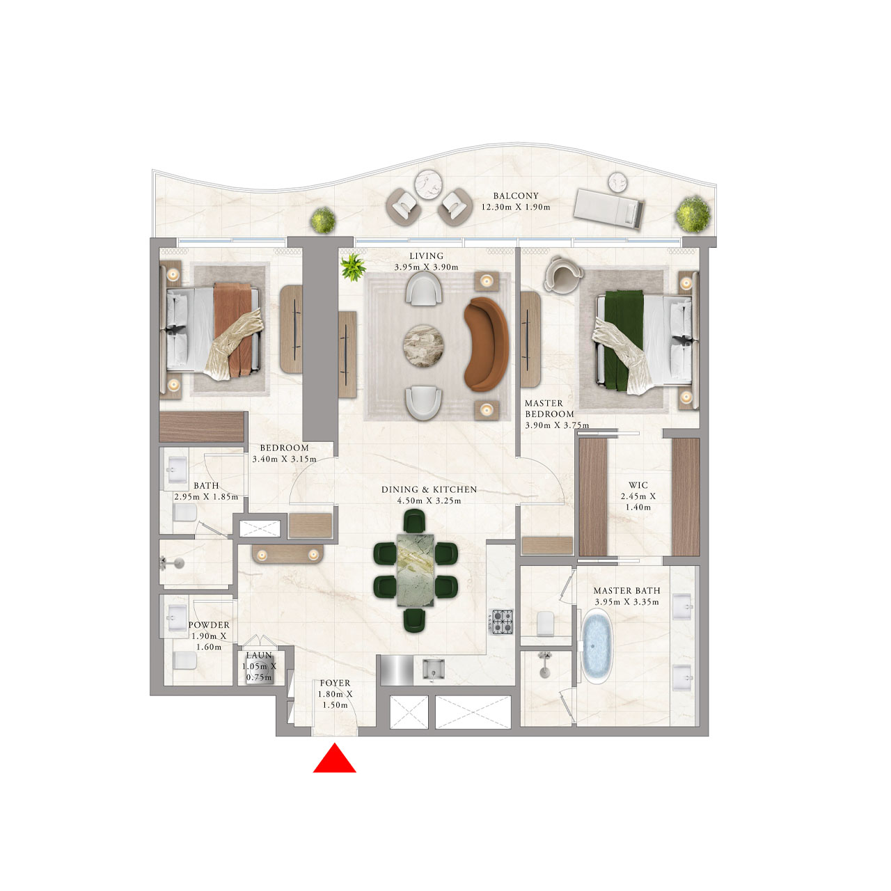 2 BR Apartment