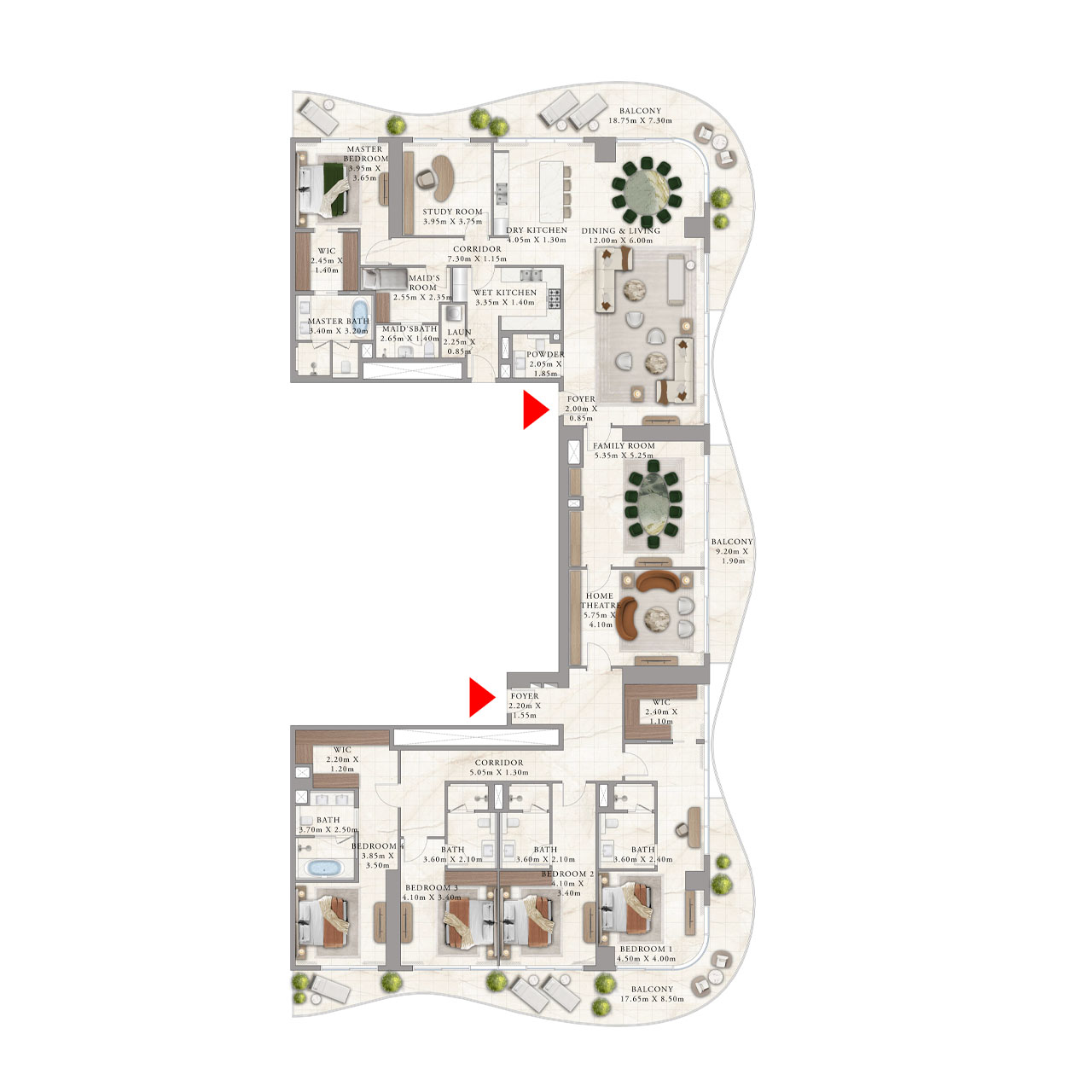 5 BR Penthouse