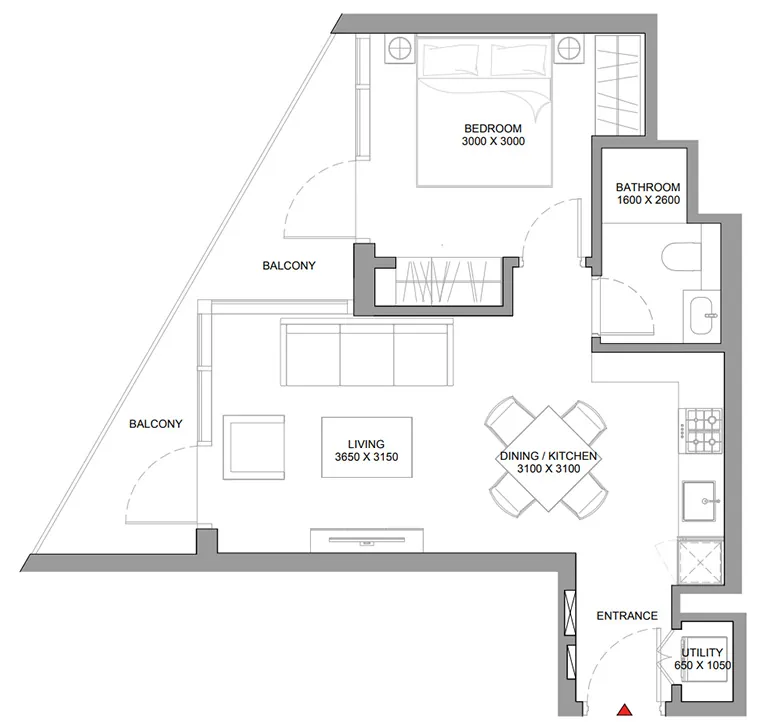 1 bedroom apartment