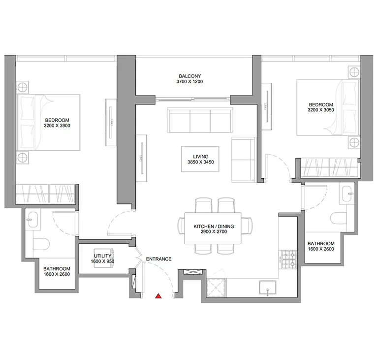 2 bedroom apartment
