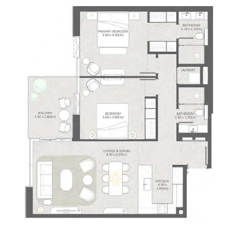 2 Bedrooms