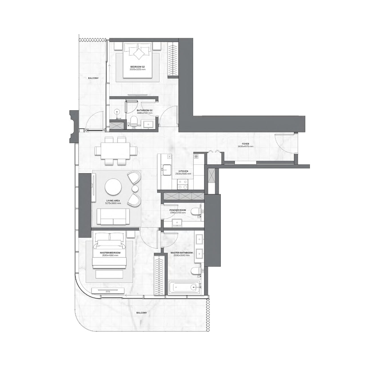 2 Bedrooms