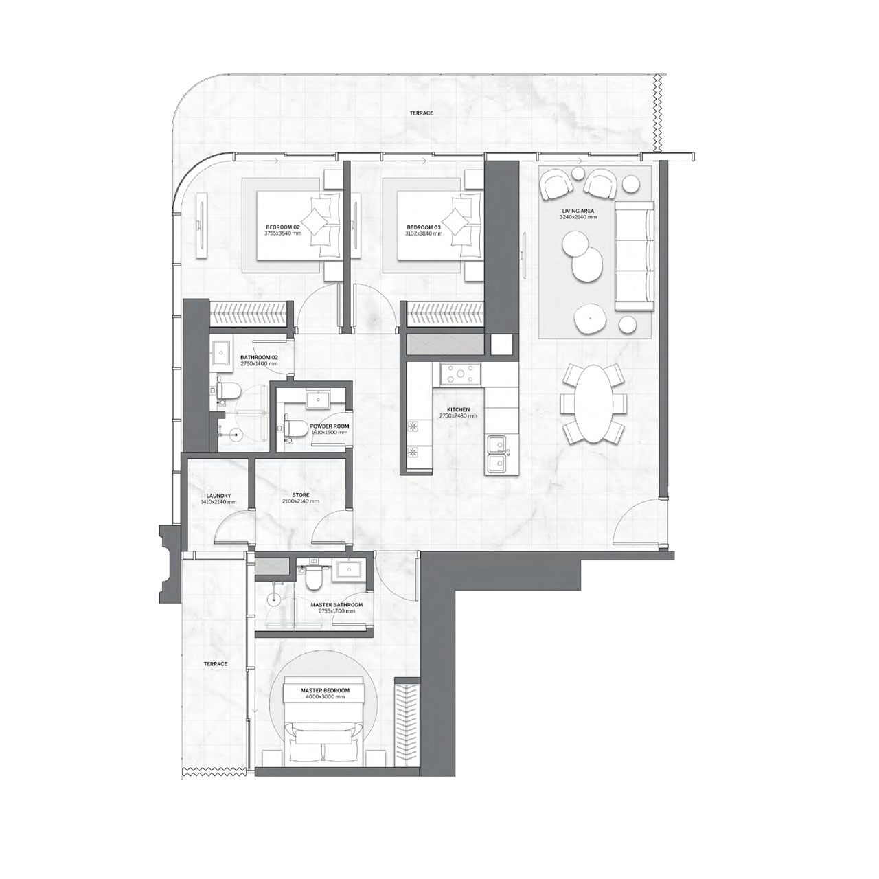 3 Bedrooms
