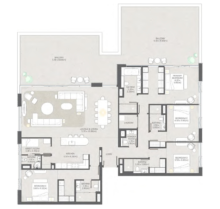 4 Bedrooms