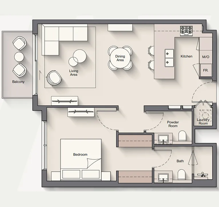 One Bedroom Apartment